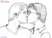 Harry/Draco kissing, based on QAF screencap